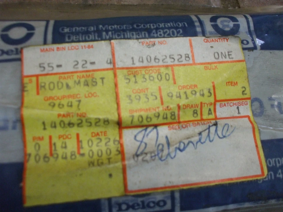 Nuevo GM Buick Chevrolet 1987 ACDelco Negro Antena Mástil Varilla 14062528 Chevette Foto 2 de 3