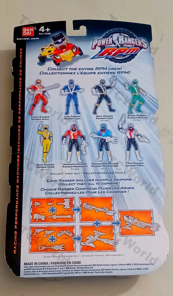 Juguete Power Rangers RPM Acelerador Completo-Exclusivo "Triceratops Ranger" MOSC Foto 2 de 2