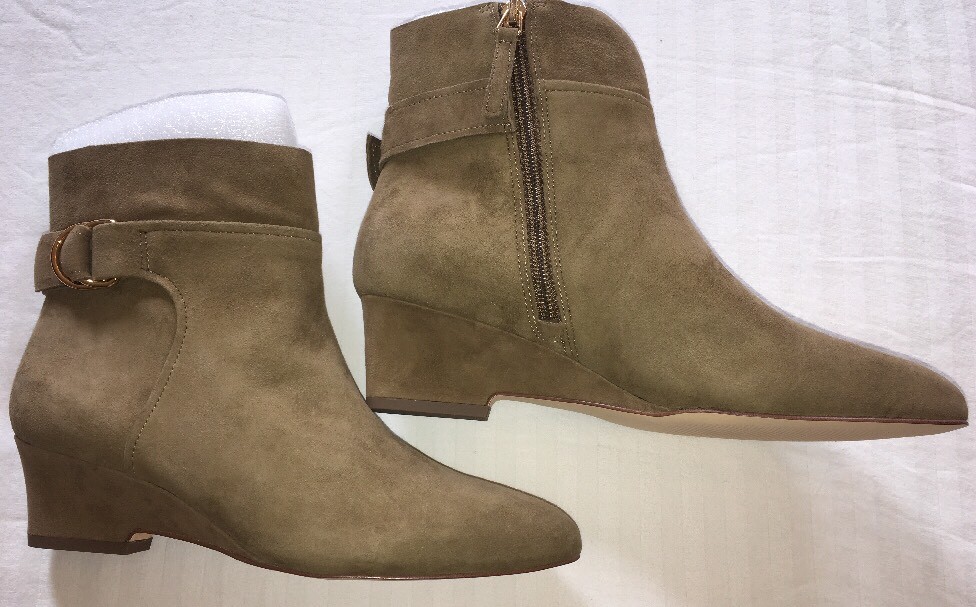 Nine West Booties 8 Jabali Suede Ankle Boot $119 Beige Wedge Nine West Booties 8 Jabali Suede Ankle Boot $119 Beige Wedge