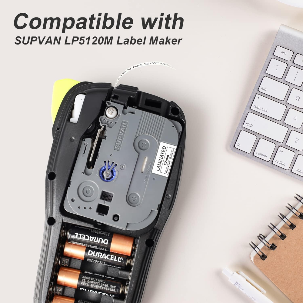 LP5120M Label Maker Tape - 8 Packs Continuous 0.47 Inch Print Paper