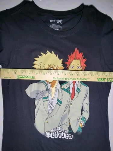 Hot Topic My Hero Academy Womens Black T Shirt With Graphic Print Size Medium - Picture 8 of 9