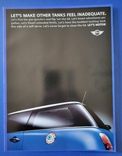 BMW 2005 Mini Cooper Car Vintage Print Ad Gas Tank Lid Decal Sticker Art VTG