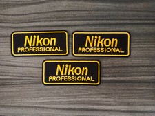 3pcs Nikon PROFESSIONAL Embroidered Iron on Patches or Sew on Jacket Hat Shirt