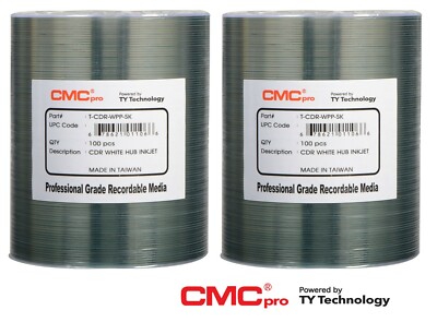 200 Taiyo Yuden JVC CMC PRO DRUCKBAR Leer CD-R 48x 52X 80min CDs 52032