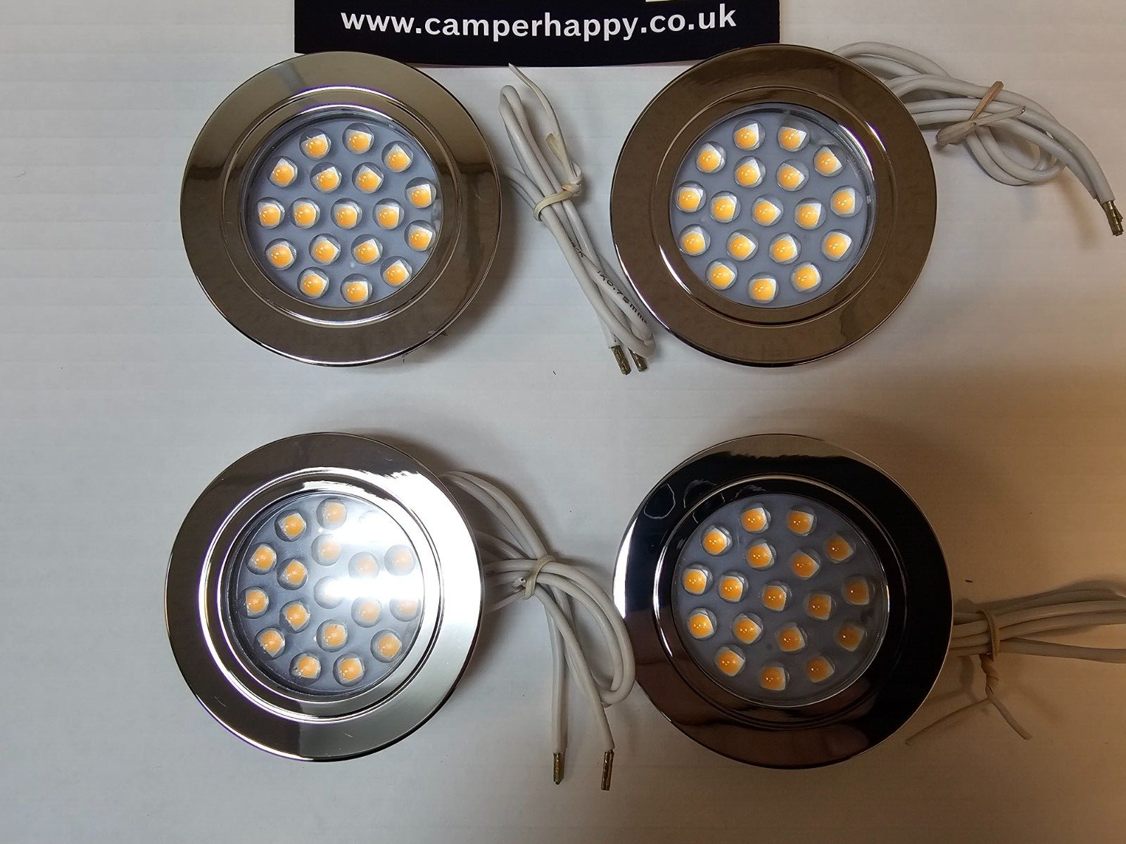 12v LED Lights Set 4 Dimatec Recessed Touch Control 12v Spot light DEFAULT OFF