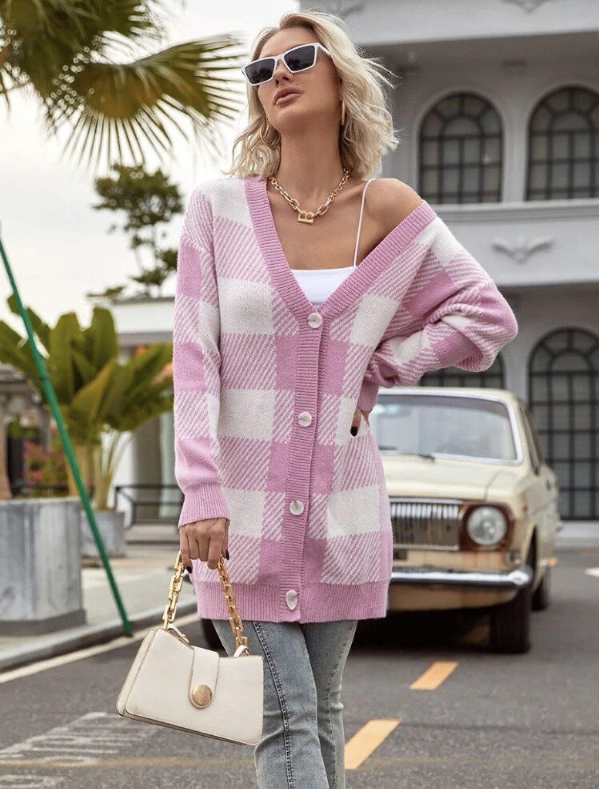 Baby Pink Long Cardigan size 12/14 