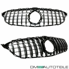 Kühlergrill für Mercedes C Klasse W205 Schwarz Chrom AMG Panamericana Facelift