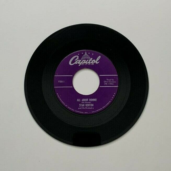 Stan Kenton Baia All About Ronnie Capitol 45 RPM Record 7" F2511