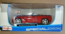 Box Damaged Corvette Stingray 2014 124 Scale Se Red Diecast Metal Car