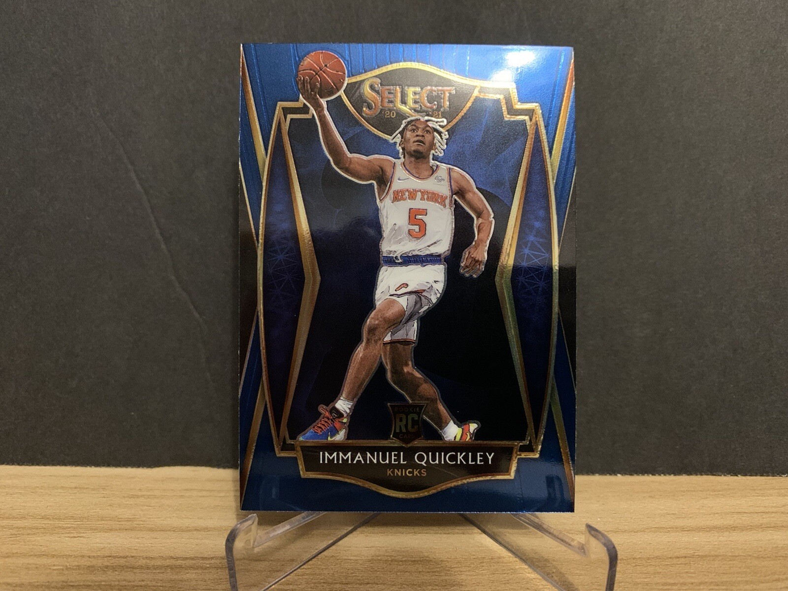 2020-21 NBA Select Immanuel Quickley #172 Premier Level Retail Blue Rookie Card