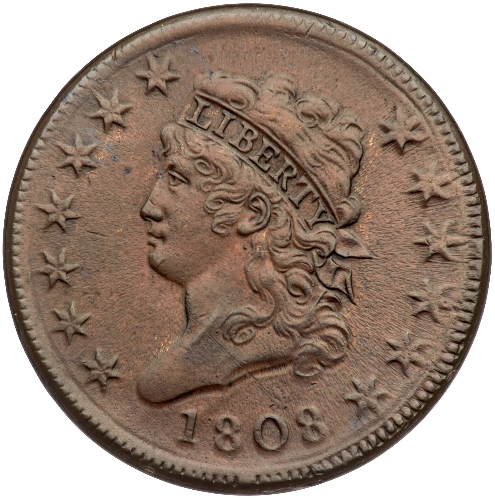1808 S-278 R-3 PCGS XF Details Classic Head Large Cent Coin 1c