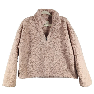 THREAD & SUPPLY Women Teddy Jacket Size SMALL(4-6) Pink Beige Knit