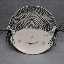 Formano Schale Teller Trend Style Mädchen Kopf Zöpfe   