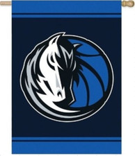 NBA06-105LDRA DBL Sided 2Ply 28"x44" DALLASMAVERICKS Embroidered FLAG no pole 