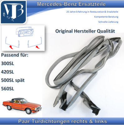 Mercedes W107 R107 A-Pillar Seal Set - Left & Right - OEM Quality