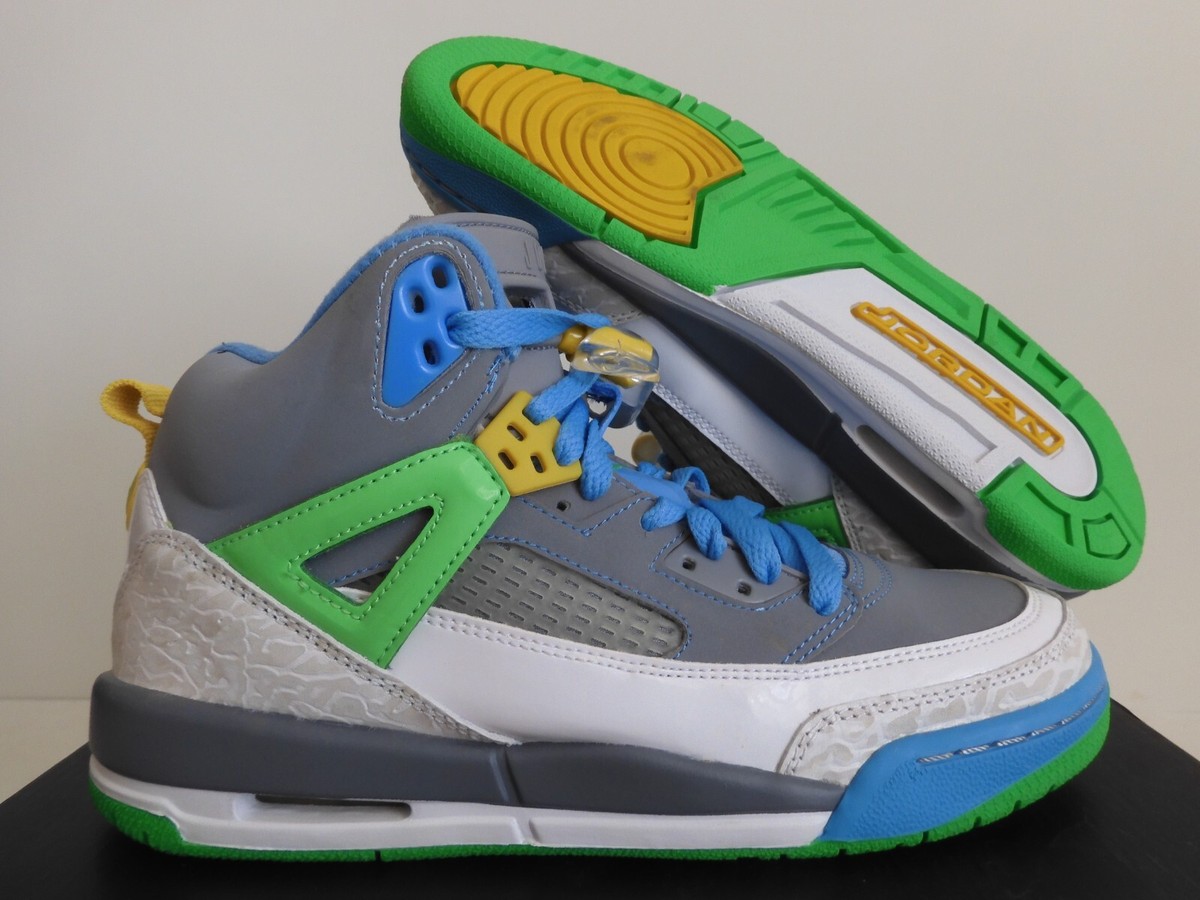 NIKE AIR JORDAN SPIZIKE (GS) STEALTH-GREEN-BLUE SZ 6Y-WOMENS SZ