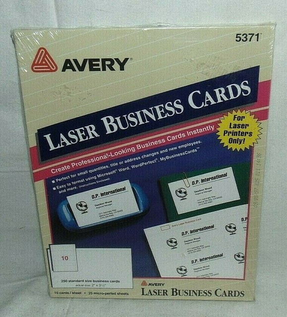 Ave 5371 Avery Laser Print Perforated Business Cards Ave5371 for sale