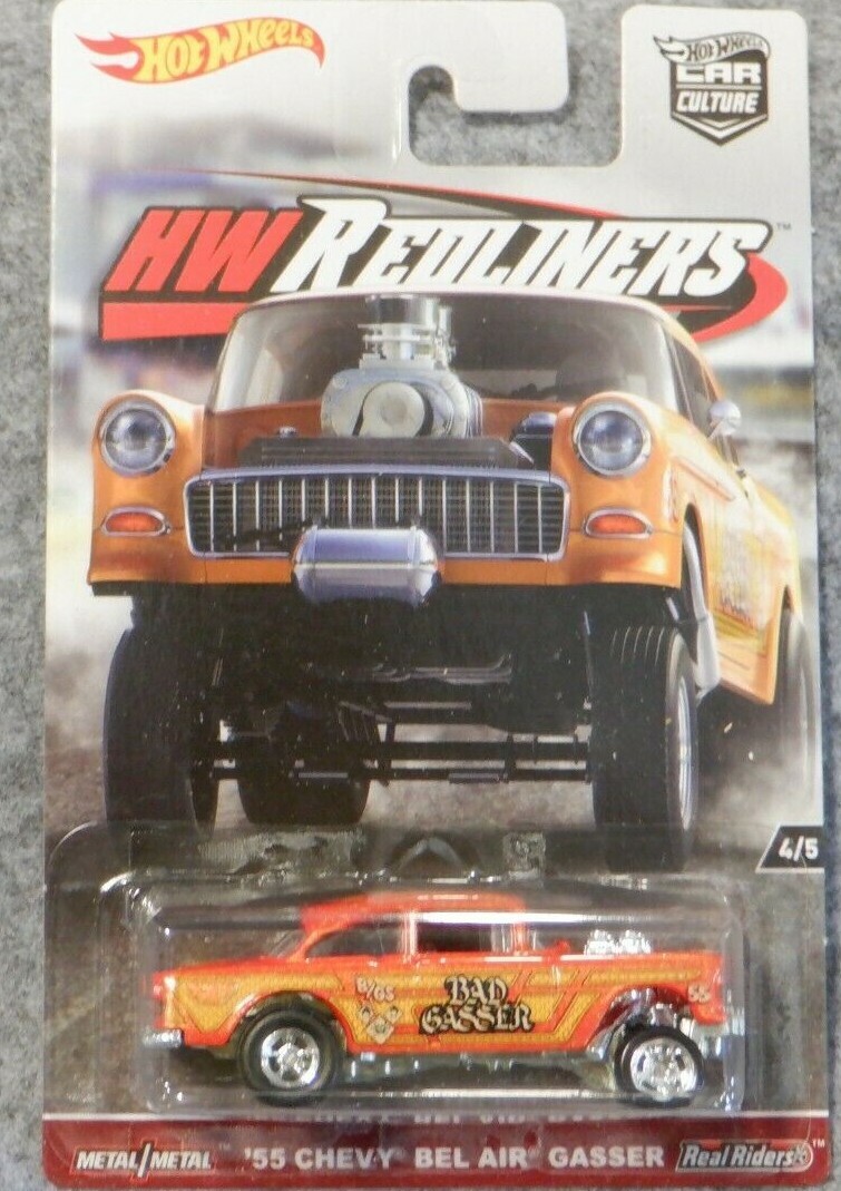 Hot Wheels - Redliners '55 Chevy Bel Air Gasser - New Sealed On