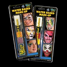 Mini Appetizer Palette 6 Color Face Paint with Brush - Brights or Pearls