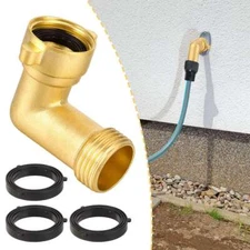 Garden Hose Elbow Connector 90 Degree Brass Hose Elbow 3/4inch Heavy Duty