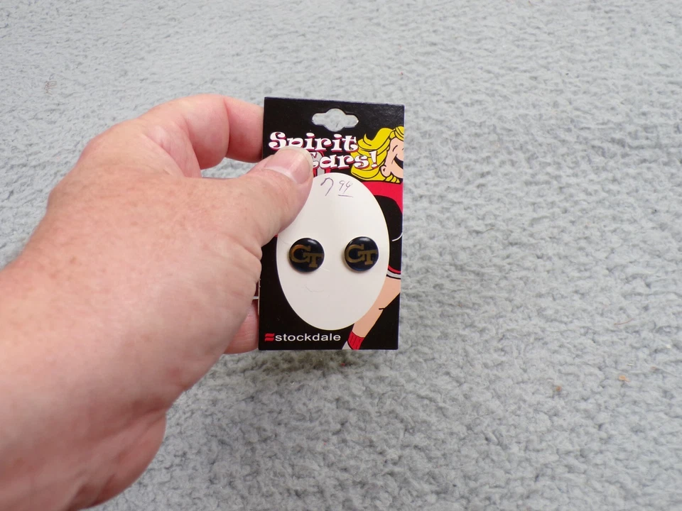 Pendientes Chaquetas Amarillas Georgia Tech De Colección Post Spirit Orejas Nuevo Stock Muerto Foto 2 de 3