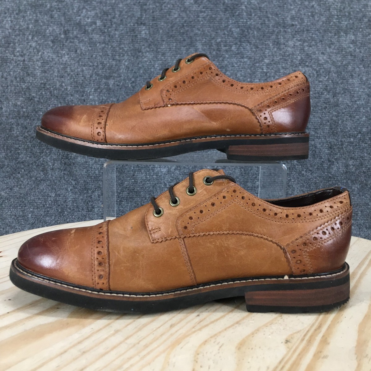 Nunn Bush Shoes Mens 8.5 M Dress Oxford Brown Leather Lace  display picture 1