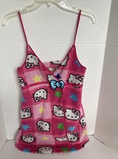Hello Kitty Girls Shower Wrap Robe Sleepwear Beach Size S Pink with bow
