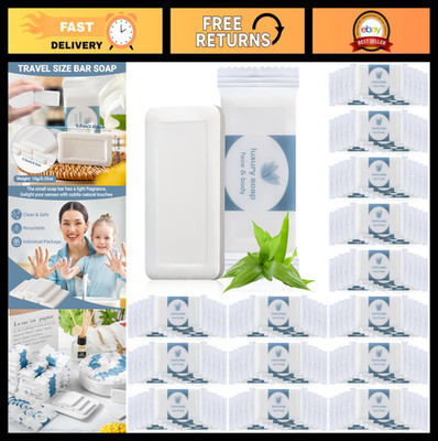 300 Pcs Mini Bar Soap Individually Wrapped Travel Size Hotel Toiletries Bulk