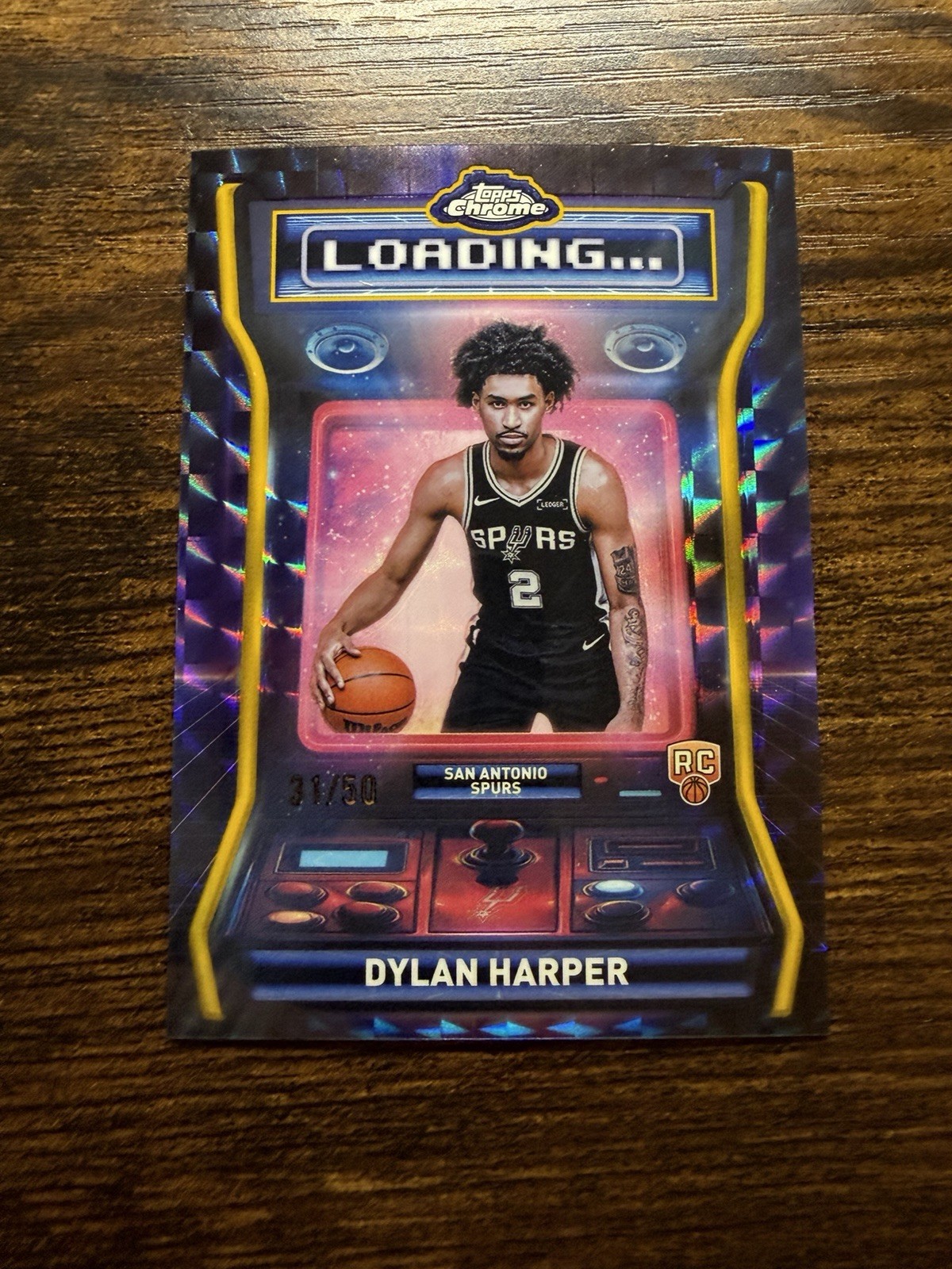 Dylan Harper 2025 Topps Chrome Loading Gold Refractor RC /50 #LD-12 Spurs