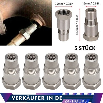5Stk. Auto Lambdasonden Adapter O2 Sauerstoffsensor Spacer Edelstahl Katalysator