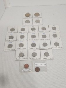 Lot Of 24 Canadian Coins