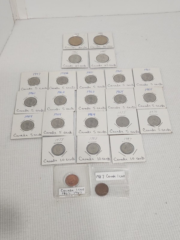 Lot Of 24 Canadian Coins