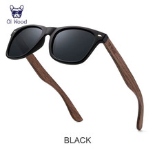Wooden Polarized Sunglasses Men TR90 Frame UV...