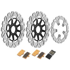 For Kawasaki ZXR 750 H 89-90 K 91-92 M 93-95 Front Rear Brake Discs Rotors Pads
