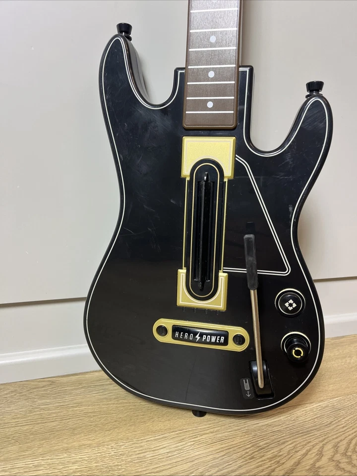 Activision Guitar Hero Power Black Gold Wireless  ~ Xbox 360 PS3 No Dongle - Image 2 of 4