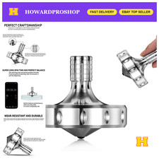 Premium Metal Spinning Top - Long-Lasting Gyro Toy for Endless Fun Silver
