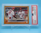Shohei OHTANI & Mike TROUT 2022 Topps Update 'MVP Caliber' Gold Foil PSA 8