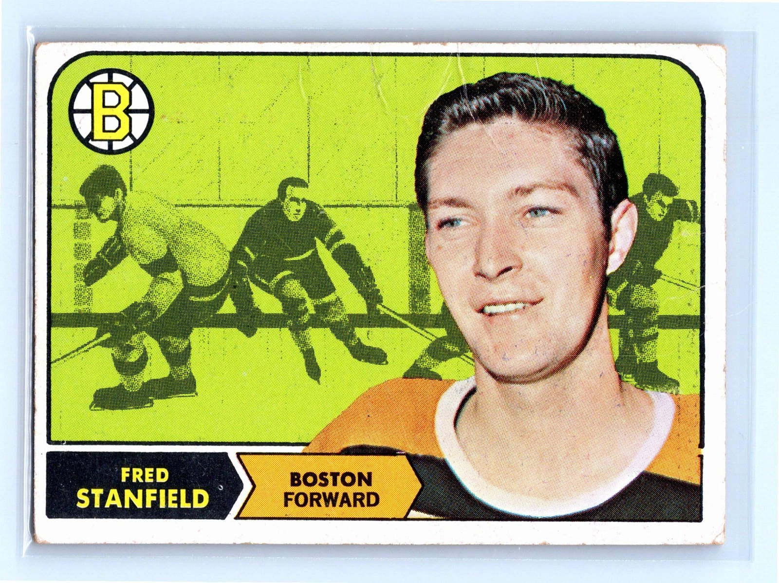 1968-69 Topps #10 Fred Stanfield Hockey Card