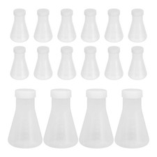Lot de 20 flacons Erlenmeyer en plastique : flacons scientifiques ronds