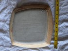 Handmade Pottery Ceramic Square Plate 10 in Speckled Beige Blue Brown — photo 2
