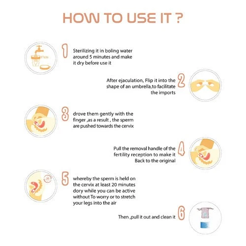Aid Pregnancy Helps Conceive Sper Silicone Cup Fertility Conception Cervix - Bild 4 von 4