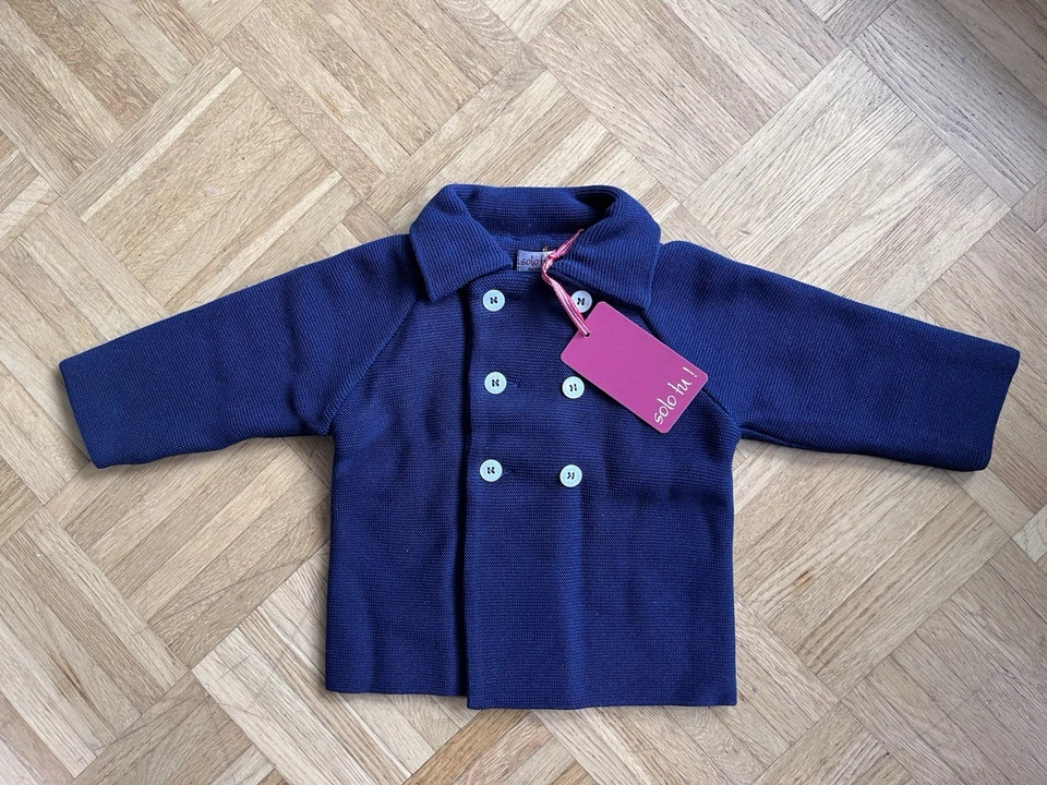 Solo Tu! Jäckchen mit Mütze, Farbe Marine, Größe 80 – Neu