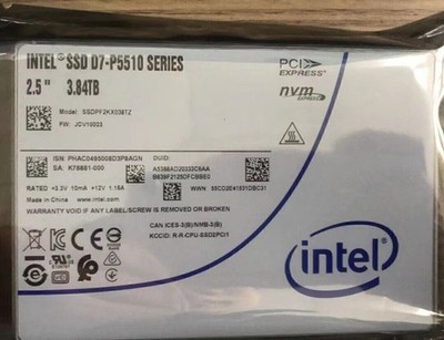 Intel P5510 3.84TB SSD 2.5'' U.2 PCIe NVME SSDPF2KX038TZ01 Solid State Drive