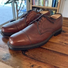 Allen Edmonds Becker brown leather Cap Toe Oxford mens shoes sz 10.5d VGC