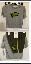 NIKE New Boys sz 5/6 Nike 2 pc set T-shirt / SHorts CAMO Green