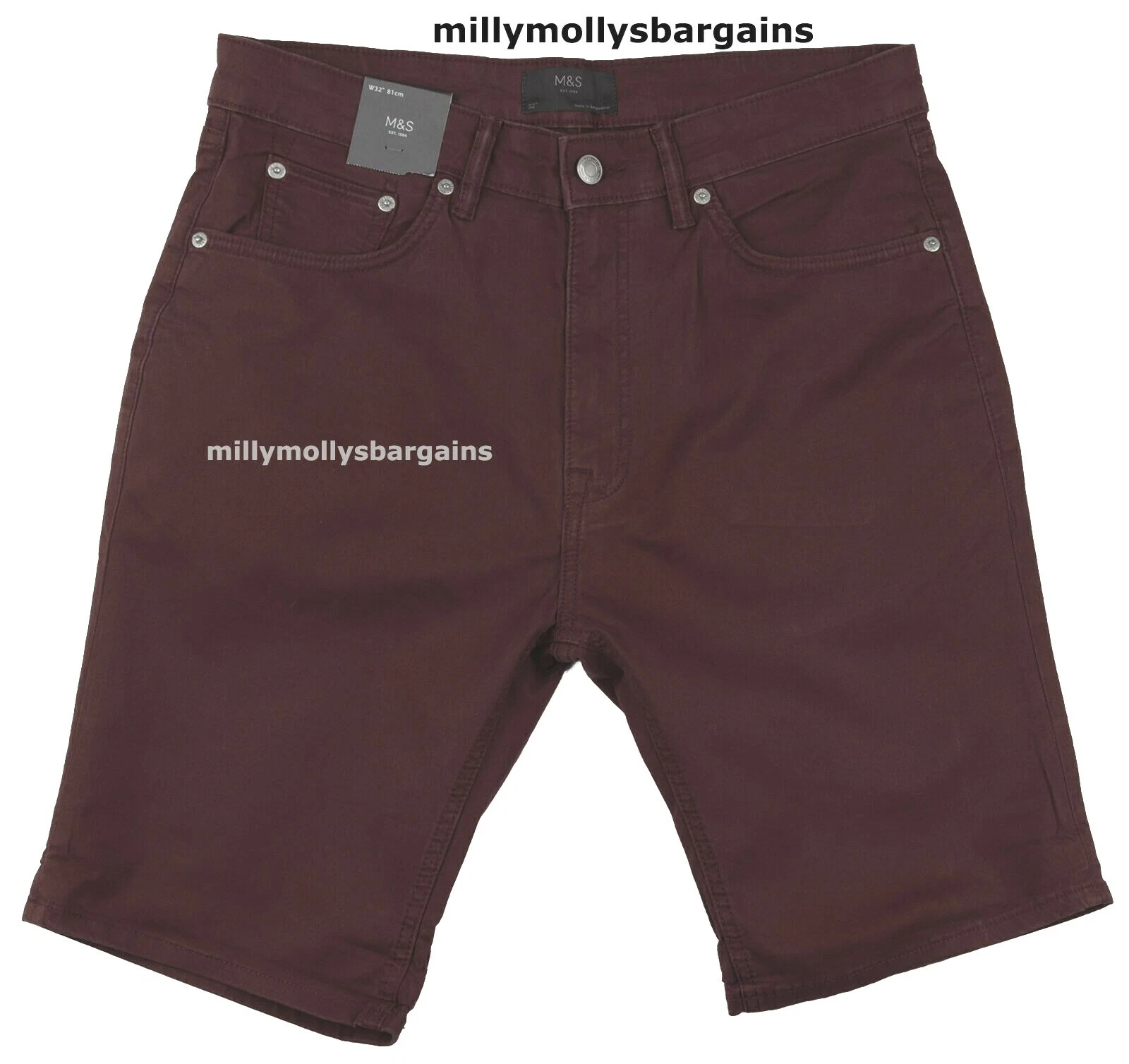 M&S Shorts Red Mens Size 32
