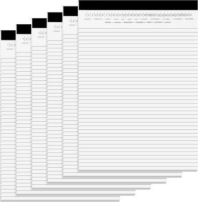 6 Pack Legal Pads 8.5'' X 11'' Note Pads with Date on Top, 50 Sheets Lined Paper W