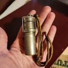 Vintage Everdry Match Safe Holder Park Sherman Co Springfield IL Leather Lanyard