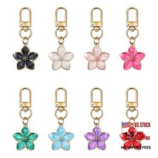 JJUNW 8 Pcs Cute Flower Keychain, Small Flower Keychain, Aesthetic Keychain