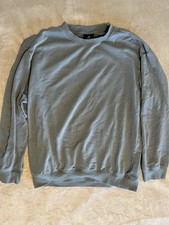 H M Mens Sweatshirt Size Medium Fleece Relaxed Fit Crew Neck Pullover